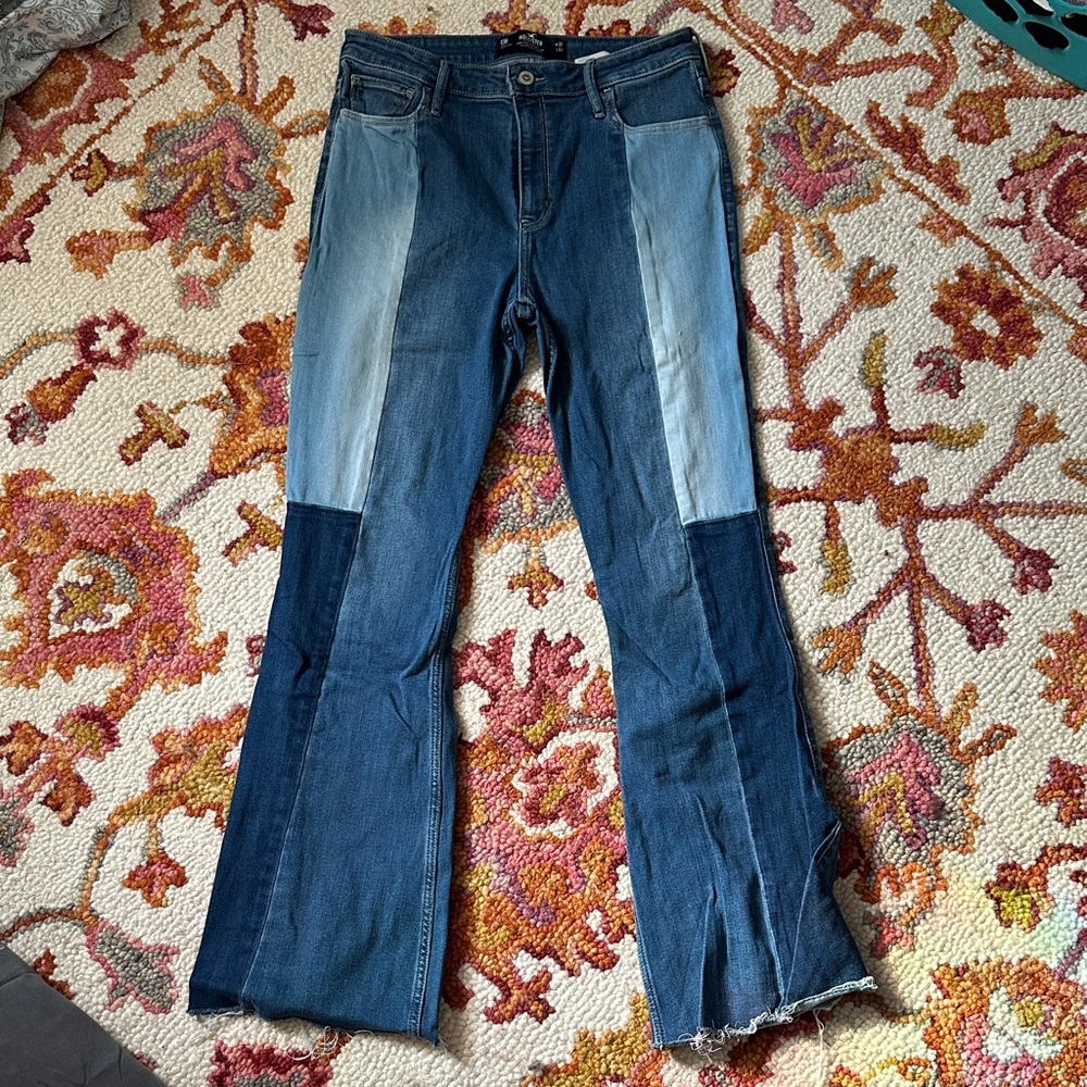 Hollister Multi-Blue Flare Jeans